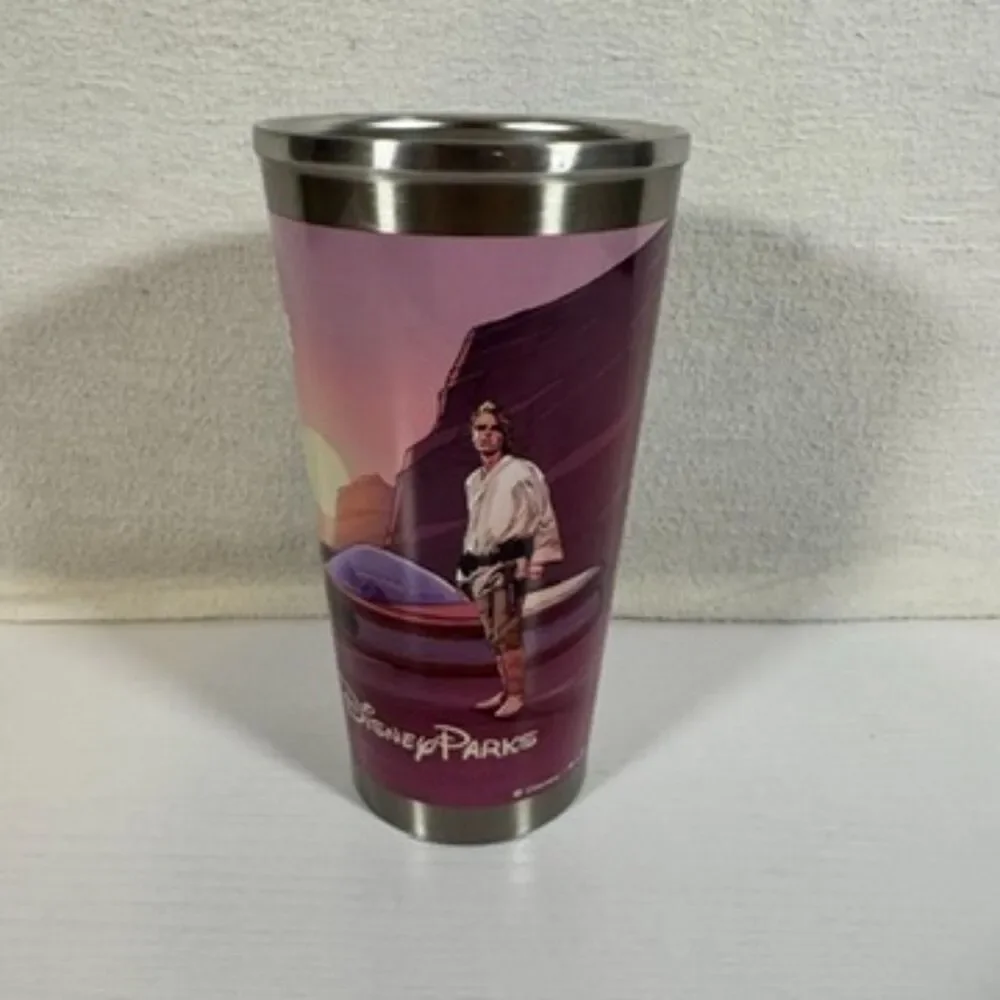 easygo! Tumbler One Size Disney Parks Star Wars Luke Skywalker C-3PO R2-D2 Pink